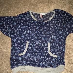 Floral sheer crop top